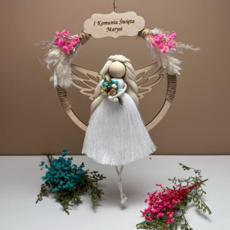 Podziękowanie dla Dziadków i chrzestnych - Aniołek w kole "Rozalia"