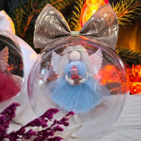 świąteczna bombka z aniołkiem