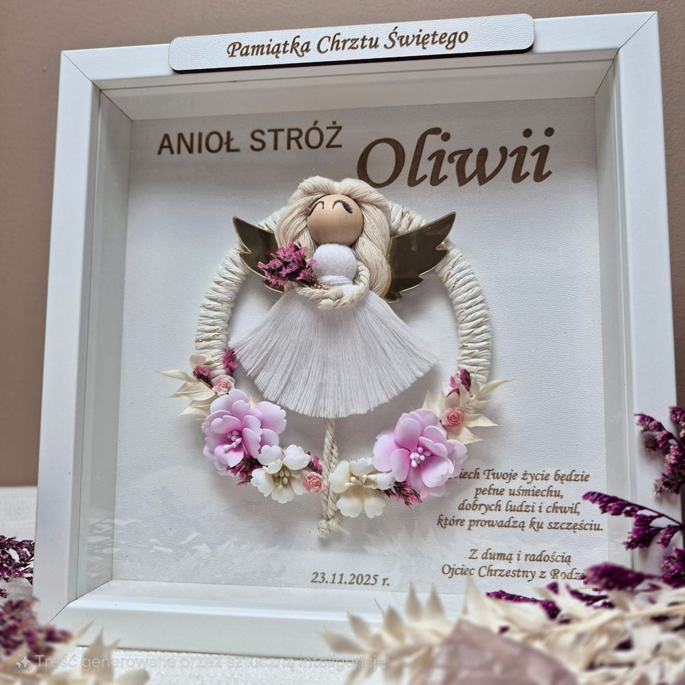 Pamiątka Chrztu Świętego dla dziewczynki