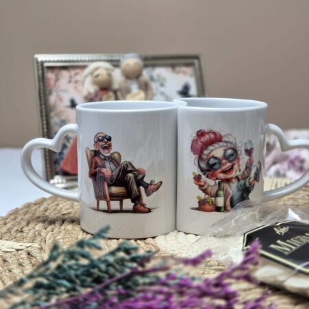 Zestaw kubków dla Babci i Dziadka – para połączonych kubków ❤️ prezent na Dzień Babci i Dziadka